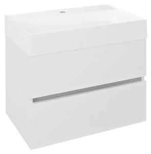 Sapho Odetta - Mobiletto da lavabo, 670x500x435 mm, 2 cassetti, bianco lucido DT070-3030