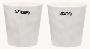 Set di 2 tazze fatte a mano Weekend