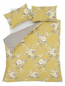 Biancheria da letto gialla con motivo floreale , 200 x 200 cm Canterbury - Catherine Lansfield