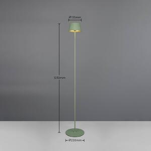 Reality Leuchten Lampada LED da pavimento Suarez, verde, altezza 123 cm, metallo