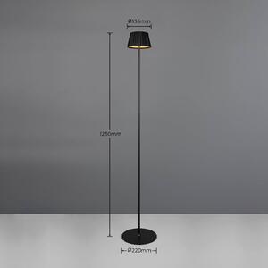 Reality Leuchten Lampada LED da pavimento Suarez, nero, altezza 123 cm, metallo