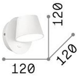 Ideallux Ideal Lux Applique a LED Gim, nero, alluminio, 12 cm