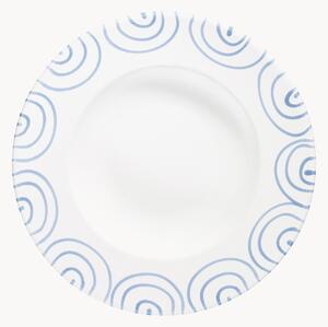 Piatto per pasta fatto a mano Blaugeflammt