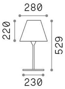 Ideallux Ideal Lux Arcadia, lampada da tavolo per esterni, antracite, altezza 53 cm