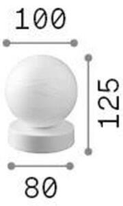 Ideallux Ideal Lux Carta lampada da tavolo, bianco, plastica, Ø 10 cm