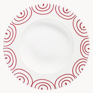 Piatto per pasta fatto a mano Rotgeflammt