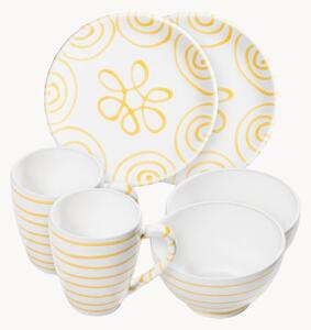 Set da colazione fatto a mano Gelbgeflammt, 2 persone, set da 6