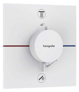 Hansgrohe ShowerSelect Comfort - Miscelatore termostatico ad incasso per 2 utenze, bianco opaco 15572700