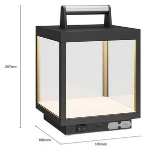 Lucande - Cube Lampada LED Portatile da Esterno da Tavolo Grafite