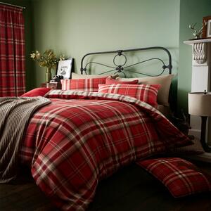 Biancheria da letto singola rossa Rosso, 135 x 200 cm Kelso - Catherine Lansfield
