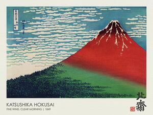 Riproduzione Fine Wind Clear Morning Mt Fuji Japan 1849, Katsushika Hokusai