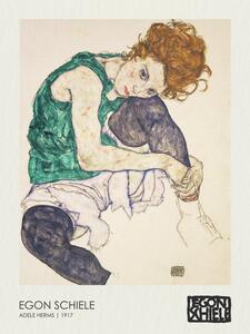 Riproduzione Seated Woman - Adele Herms 1917, Egon Schiele