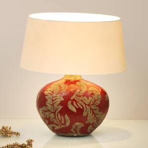 Holländer Lampada da tavolo Tolosa ovale, 43 cm, rosso