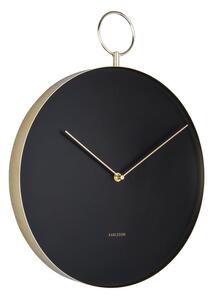 Orologio da parete in metallo nero, ø 34 cm Hook - Karlsson