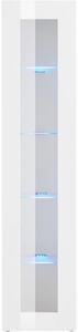 Armadio A Colonna Di Design made in Italy 40x30x180 - MARU - bianco laccato lucido