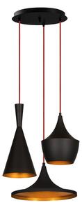 Lampada a sospensione nera per 3 lampadine Elmas - Opviq lights