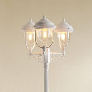 Konstsmide Romantico candelabro a 3 lanterne PARMA, bianco