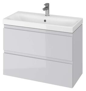 Cersanit Moduo - Mobiletto con lavabo, 57x80x38 cm, 2 cassetti, grigio S801-224-DSM