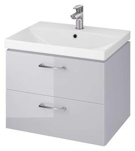 Cersanit Lara - Mobiletto con lavabo, 45x59x45 cm, 2 cassetti, grigio S801-216-DSM