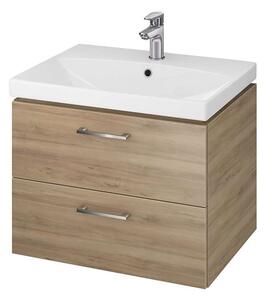 Cersanit Lara - Mobiletto con lavabo, 45x59x45 cm, 2 cassetti, noce S801-143-DSM