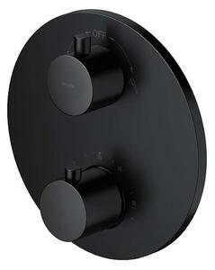 Cersanit Zen - Miscelatore termostatico ad incasso per 2 utenze, con corpo incasso, nero S951-567