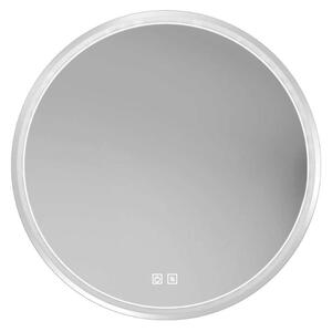 Kielle Idolio - Specchio con illuminazione LED e riscaldamento, diametro 80 cm, cromo 50324003