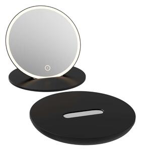 Kielle Idolio - Specchietto cosmetico da viaggio con illuminazione LED, nero 50324034