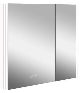 Kielle Arkas I - Mobiletto a specchio con illuminazione a LED, riscaldamento e porta USB, 80x70x13 cm, bianco 50111810