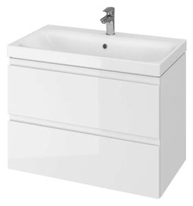 Cersanit Moduo - Mobiletto da lavabo, 57x80x45cm cm, 2 cassetti, bianco S929-008