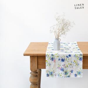 Runner da tavola in lino 40x200 cm White Flowers - Linen Tales