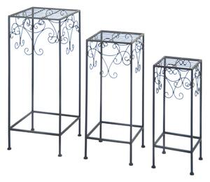 Set di 3 tavoli da fiori neri - Esschert Design