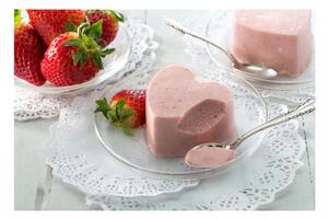 Stampo in silicone rosso per 8 mini dessert a forma di cuore - Lékué