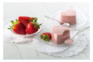 Stampo in silicone rosso per 8 mini dessert a forma di cuore - Lékué