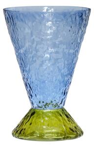Vaso in vetro blu fatto a mano Abyss - Hübsch