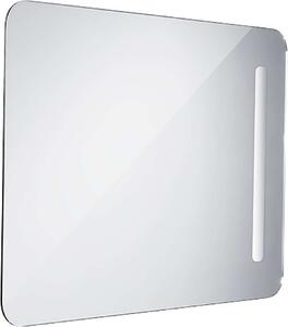 Nimco Specchi - Specchio da bagno serie 2000 retroilluminato a LED, 600 x 800 mm, quadrato, alluminio ZP 2002