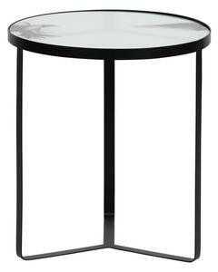 Tavolo contenitore in metallo con piano in vetro , ⌀ 45 cm Fly - BePureHome