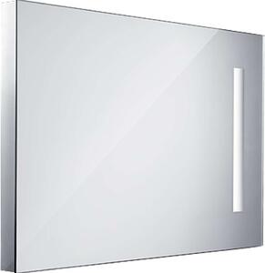 Nimco Specchi - Specchio da bagno serie 1000 retroilluminato a LED, 500 x 700 mm, quadrato, alluminio ZP 1001