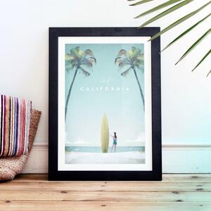 Poster , 30 x 40 cm California - Travelposter