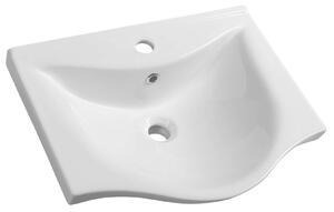 Aqualine Zara - Lavabo per mobili 540x445 mm, con troppopieno, foro per rubinetto, bianco 10055