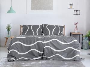 Lenzuola in crêpe grigio per letto singolo 140x200 cm Top Class - B.E.S