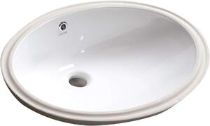 Sapho Lavabi - Lavabo per mobili, 570x430 mm, con sfioratore, senza foro per rubinetto, bianco TP216