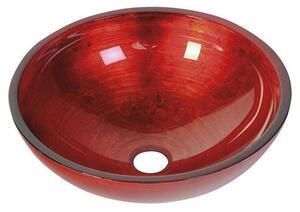 Sapho Murano - Lavabo su piastra, 400x140 mm, rosso AL5318-63
