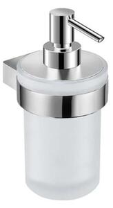 Jika Pure - Dispenser di sapone con supporto, cromo/vetro smerigliato H3833B20041001