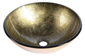 Sapho Beauty - Lavabo da appoggio, diametro 420 mm, vetro/bronzo 2501-21