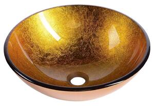 Sapho Beauty - Lavabo da appoggio, diametro 420 mm, arancione dorato 2501-19
