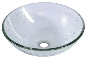 Sapho Beauty - Lavabo da appoggio, diametro 420 mm, vetro trasparente 2501-18