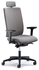 Sedia operativa SYSTEM base nylon con braccioli regolabili 3D ecopelle