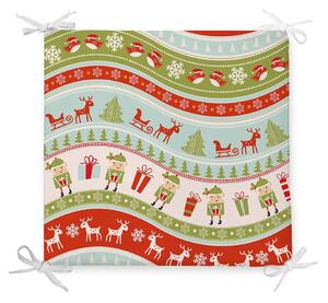 Cuscino di seduta natalizio con elfi in misto cotone, 42 x 42 cm - Minimalist Cushion Covers