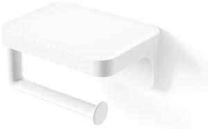 Porta carta igienica bianco autoportante in plastica riciclata Flex Adhesive - Umbra