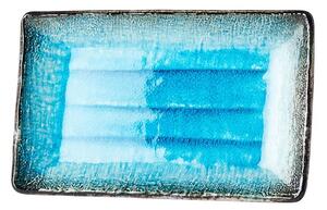 Piatto da portata in ceramica blu , 21 x 13,5 cm Sky - MIJ